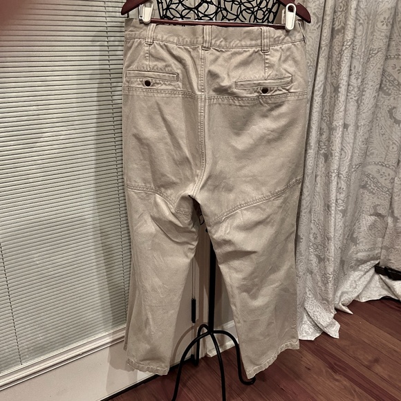 N5-ORVIS Classic Khaki Flat Front Heavy Cotton Canvas Pants - Picture 4 of 16